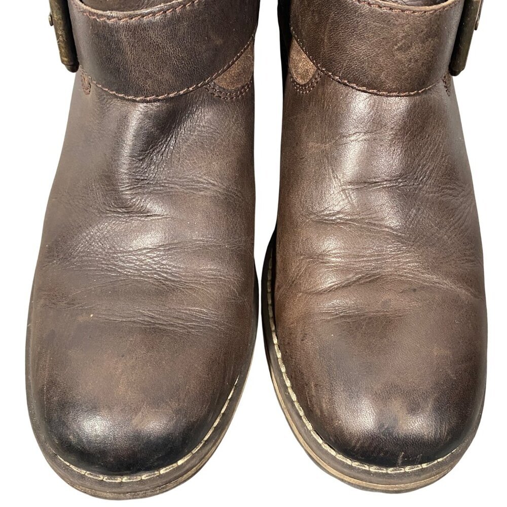 Clarks Womens Majorca Isle Leather & Suede moto Boots Size 9 brown - Picture 3 of 11